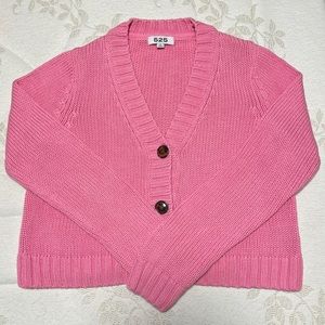 525 Cotton Shaker Cropped V-Neck Cardigan